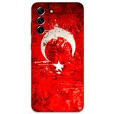 Gramaphone Galaxy S21 FE ile Uyumlu Türk Bayrağı Desenli Telefon Kılıfı + Ekran Koruyucu - 5847
