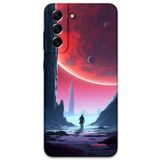 Gramaphone Galaxy S21 FE ile Uyumlu Uzay Desenli Telefon Kılıfı + Ekran Koruyucu - 5860