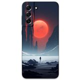 Gramaphone Galaxy S21 FE ile Uyumlu Uzay Desenli Telefon Kılıfı + Ekran Koruyucu - 5861
