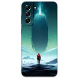 Gramaphone Galaxy S21 FE ile Uyumlu Uzay Desenli Telefon Kılıfı + Ekran Koruyucu - 5864