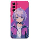 Gramaphone Galaxy S21 Fe Uyumlu Anime Desenli Telefon Kılıfı + Ekran Koruyucu - 5742