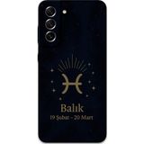 Gramaphone Galaxy S21 Fe Uyumlu Balık Burcu Desenli Telefon Kılıfı + Ekran Koruyucu - 5779