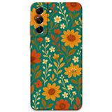 Gramaphone Galaxy S21 Fe Uyumlu Çiçek Desenli Telefon Kılıfı + Ekran Koruyucu - 5786