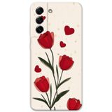 Gramaphone Galaxy S21 Fe Uyumlu Çiçek Desenli Telefon Kılıfı + Ekran Koruyucu - 5789