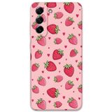 Gramaphone Galaxy S21 Fe Uyumlu Çilek Desenli Telefon Kılıfı + Ekran Koruyucu - 5804
