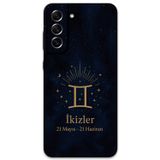 Gramaphone Galaxy S21 Fe Uyumlu İkizler Burcu Desenli Telefon Kılıfı + Ekran Koruyucu - 5770