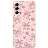 Gramaphone Galaxy S21 Fe Uyumlu Kurdele Desenli Telefon Kılıfı + Ekran Koruyucu - 5802