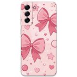 Gramaphone Galaxy S21 Fe Uyumlu Kurdele Desenli Telefon Kılıfı + Ekran Koruyucu - 5803