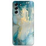 Gramaphone Galaxy S21 Fe Uyumlu Mermer Desenli Telefon Kılıfı + Ekran Koruyucu - 5814