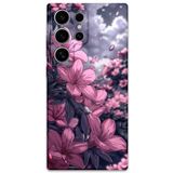 Gramaphone Galaxy S22 Ultra ile Uyumlu Çiçek Desenli Telefon Kılıfı + Ekran Koruyucu - 5796
