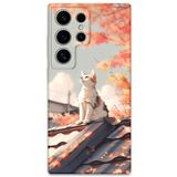 Gramaphone Galaxy S22 Ultra ile Uyumlu Kedi Desenli Telefon Kılıfı + Ekran Koruyucu - 5784