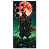 Gramaphone Galaxy S22 Ultra ile Uyumlu Samuray Desenli Telefon Kılıfı + Ekran Koruyucu - 5822