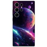 Gramaphone Galaxy S22 Ultra ile Uyumlu Uzay Desenli Telefon Kılıfı + Ekran Koruyucu - 5862