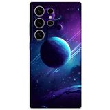 Gramaphone Galaxy S22 Ultra ile Uyumlu Uzay Desenli Telefon Kılıfı + Ekran Koruyucu - 5866