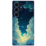 Gramaphone Galaxy S22 Ultra ile Uyumlu Uzay Desenli Telefon Kılıfı + Ekran Koruyucu - 5868