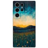 Gramaphone Galaxy S22 Ultra ile Uyumlu Uzay Desenli Telefon Kılıfı + Ekran Koruyucu - 5871