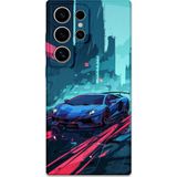 Gramaphone Galaxy S22 Ultra Uyumlu Araba Desenli Telefon Kılıfı + Ekran Koruyucu - 5763