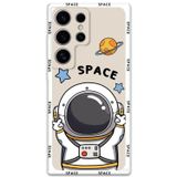Gramaphone Galaxy S22 Ultra Uyumlu Astronot Desenli Telefon Kılıfı + Ekran Koruyucu - 5865