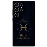 Gramaphone Galaxy S22 Ultra Uyumlu Balık Burcu Desenli Telefon Kılıfı + Ekran Koruyucu - 5779
