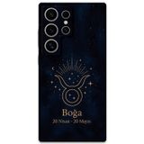 Gramaphone Galaxy S22 Ultra Uyumlu Boğa Burcu Desenli Telefon Kılıfı + Ekran Koruyucu - 5769