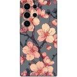 Gramaphone Galaxy S22 Ultra Uyumlu Çiçek Desenli Telefon Kılıfı + Ekran Koruyucu - 5801
