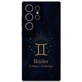 Gramaphone Galaxy S22 Ultra Uyumlu İkizler Burcu Desenli Telefon Kılıfı + Ekran Koruyucu - 5770
