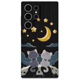 Gramaphone Galaxy S22 Ultra Uyumlu Kedi Desenli Telefon Kılıfı + Ekran Koruyucu - 5809