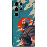 Gramaphone Galaxy S22 Ultra Uyumlu Kratos Desenli Telefon Kılıfı + Ekran Koruyucu - 5824