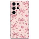 Gramaphone Galaxy S22 Ultra Uyumlu Kurdele Desenli Telefon Kılıfı + Ekran Koruyucu - 5802