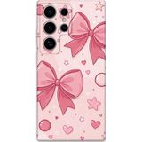 Gramaphone Galaxy S22 Ultra Uyumlu Kurdele Desenli Telefon Kılıfı + Ekran Koruyucu - 5803