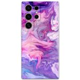 Gramaphone Galaxy S22 Ultra Uyumlu Mermer Desenli Telefon Kılıfı + Ekran Koruyucu - 5813