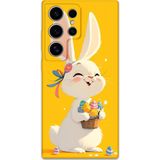 Gramaphone Galaxy S22 Ultra Uyumlu Tavşan Desenli Telefon Kılıfı + Ekran Koruyucu - 5807