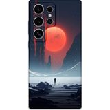 Gramaphone Galaxy S22 Ultra Uyumlu Uzay Desenli Telefon Kılıfı + Ekran Koruyucu - 5861