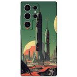 Gramaphone Galaxy S22 Ultra Uyumlu Uzay Desenli Telefon Kılıfı + Ekran Koruyucu - 5870