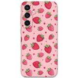 Gramaphone Galaxy S23 Fe Uyumlu Çilek Desenli Telefon Kılıfı + Ekran Koruyucu - 5804