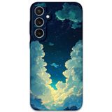 Gramaphone Galaxy S23 Fe Uyumlu Uzay Desenli Telefon Kılıfı + Ekran Koruyucu - 5868