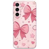 Gramaphone Galaxy S23 Plus ile Uyumlu Kurdele Desenli Telefon Kılıfı + Ekran Koruyucu - 5803