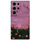 Gramaphone Galaxy S23 Ultra ile Uyumlu Çiçek Desenli Telefon Kılıfı + Ekran Koruyucu - 5793