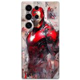 Gramaphone Galaxy S23 Ultra ile Uyumlu İronman Desenli Telefon Kılıfı + Ekran Koruyucu - 5828