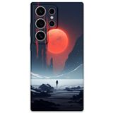 Gramaphone Galaxy S23 Ultra ile Uyumlu Uzay Desenli Telefon Kılıfı + Ekran Koruyucu - 5861