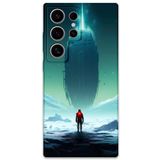 Gramaphone Galaxy S23 Ultra ile Uyumlu Uzay Desenli Telefon Kılıfı + Ekran Koruyucu - 5864