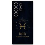 Gramaphone Galaxy S23 Ultra Uyumlu Balık Burcu Desenli Telefon Kılıfı + Ekran Koruyucu - 5779