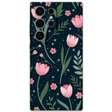 Gramaphone Galaxy S23 Ultra Uyumlu Çiçek Desenli Telefon Kılıfı + Ekran Koruyucu - 5788
