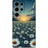 Gramaphone Galaxy S23 Ultra Uyumlu Çiçek Desenli Telefon Kılıfı + Ekran Koruyucu - 5792