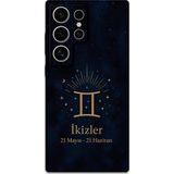 Gramaphone Galaxy S23 Ultra Uyumlu İkizler Burcu Desenli Telefon Kılıfı + Ekran Koruyucu - 5770