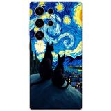 Gramaphone Galaxy S23 Ultra Uyumlu Kedi Desenli Telefon Kılıfı + Ekran Koruyucu - 5782