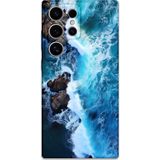 Gramaphone Galaxy S23 Ultra Uyumlu Mermer Desenli Telefon Kılıfı + Ekran Koruyucu - 5810
