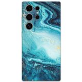 Gramaphone Galaxy S23 Ultra Uyumlu Mermer Desenli Telefon Kılıfı + Ekran Koruyucu - 5818
