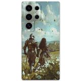 Gramaphone Galaxy S23 Ultra Uyumlu Retro Desenli Telefon Kılıfı + Ekran Koruyucu - 5843