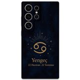 Gramaphone Galaxy S23 Ultra Uyumlu Yengeç Burcu Desenli Telefon Kılıfı + Ekran Koruyucu - 5771
